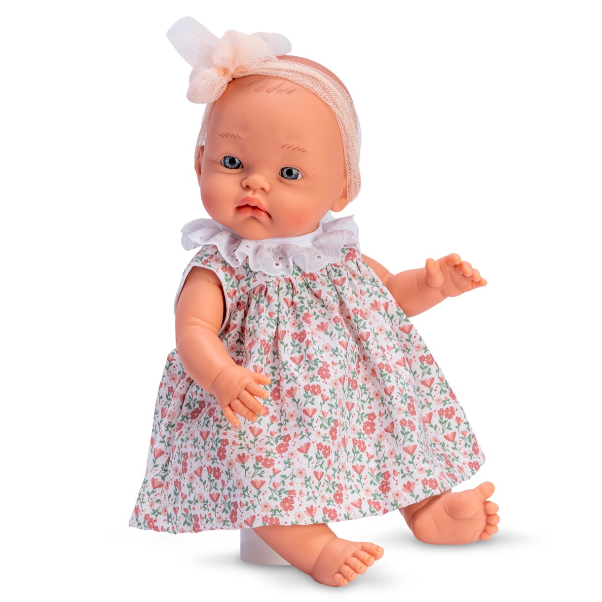 Alex Vestido Flores Salmón Lazo Tul Salmón