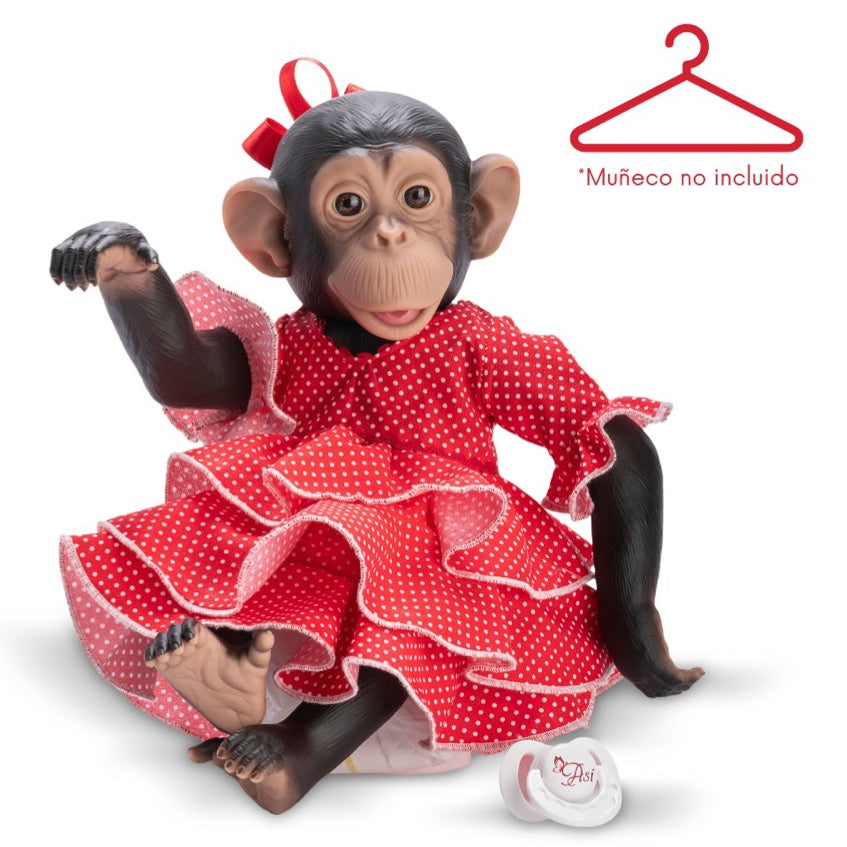 Vestido Lola la Chimpancé Flamenca Roja