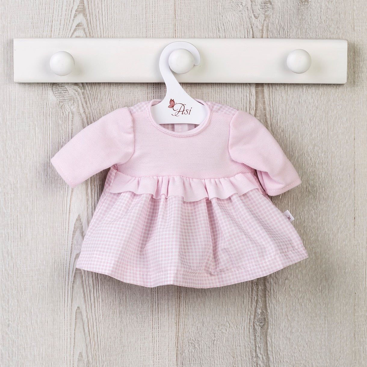 Vestido Guille Vichy Rosa Pechera Punto