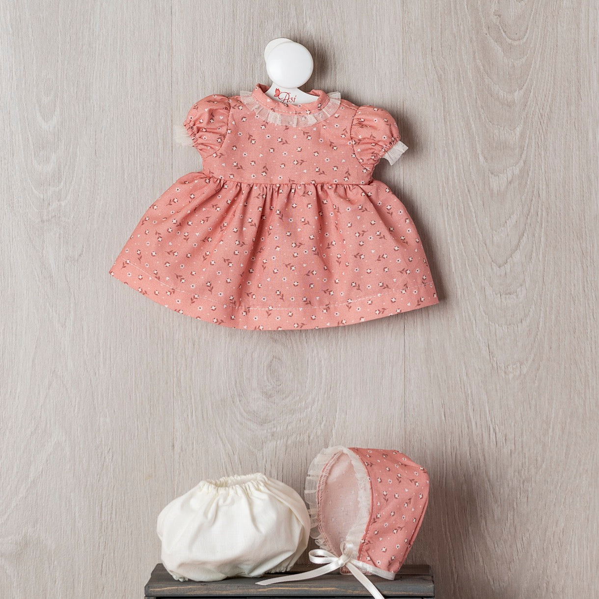 Vestido Koke Rosa Flor Beige Tul Beige