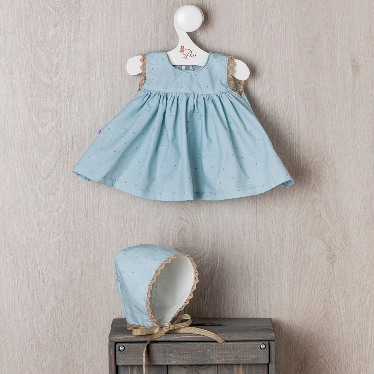 Vestido María Estrellas Fondo Azul