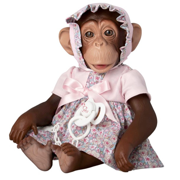 Lola la Chimpancé Flores Rosa Lazo Rosa