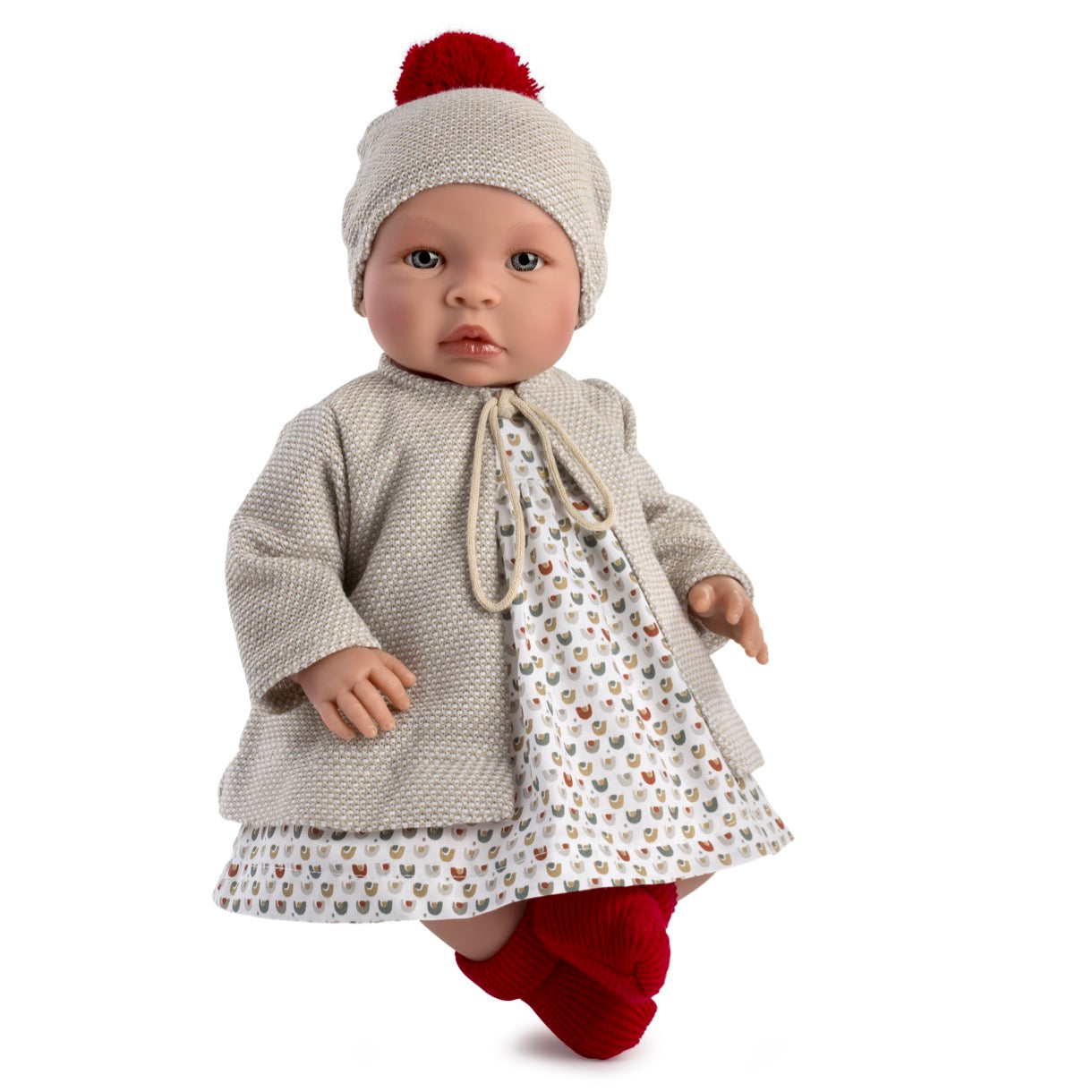 Leo Chaquetón Beige Vestido Formas Colores