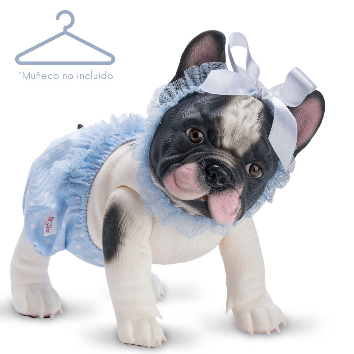 Braguita Lily Bulldog Azul Lunares