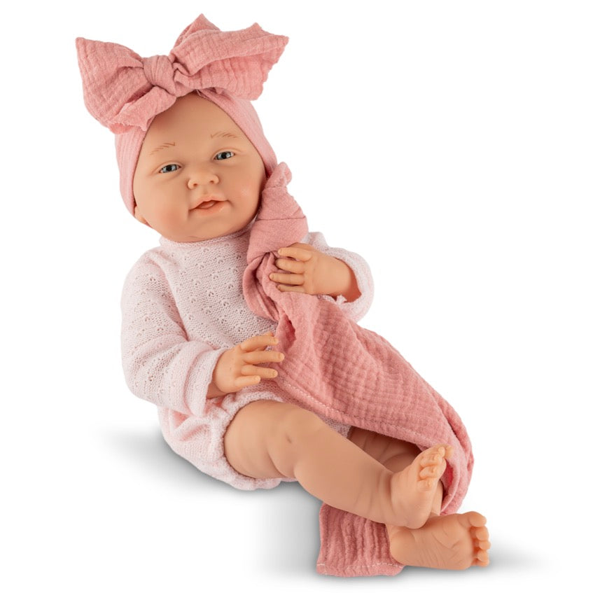 Matti Conjunto Pelele Punto Rosa con Mantita Gasa