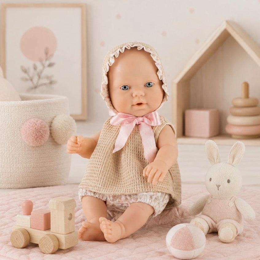Max Conjunto Beige Flor de León