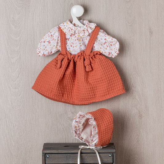 Conjunto Leo Camisa Flores Falda con Tirantes Caldero
