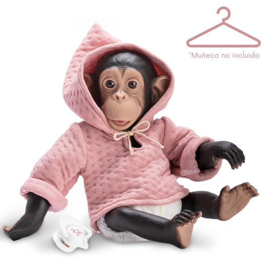 Sudadera Lola la Chimpancé Rosa Palo