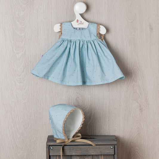Vestido María Estrellas Fondo Azul